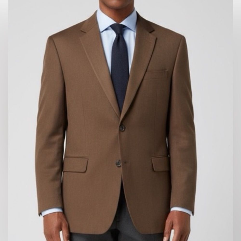 Ralph Lauren Chaps Men's brown Blazer 44R faux suede business church